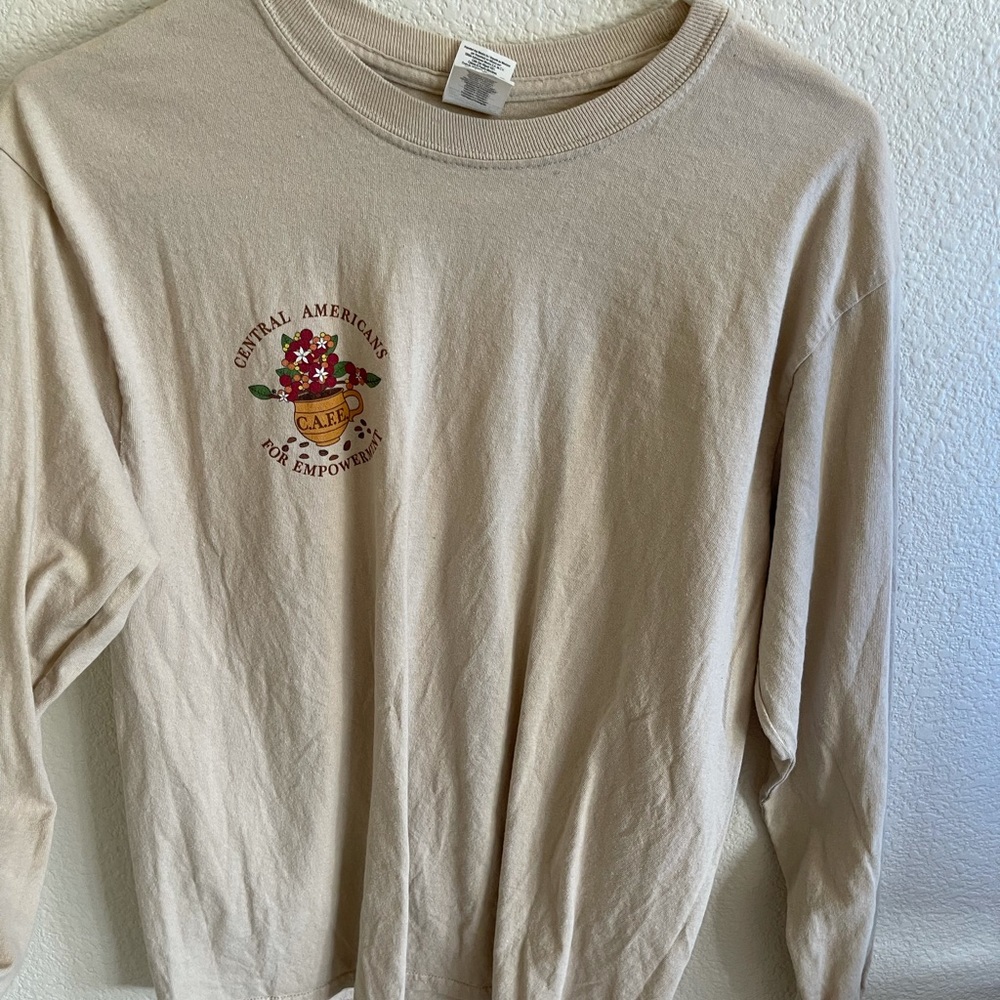 Beige long sleeve Central American shirt